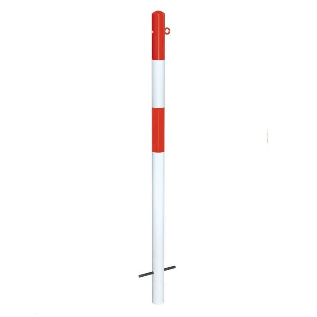 MORION paal betonneren Ø60mm 1 kettingoog rood/wit