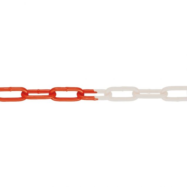 M-Ferro signalisatieketting per meter Ø6mm rood/wit 