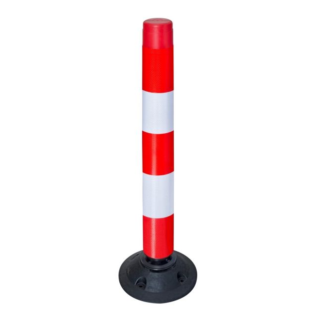 FlexPin geleidepaal Ø100mm x 1000mm rood/wit