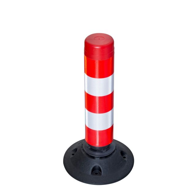 FlexPin geleidepaal Ø100mm x 460mm rood/wit