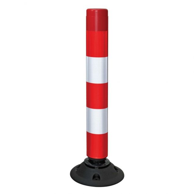 FlexPin geleidepaal Ø100mm x 750mm rood/wit