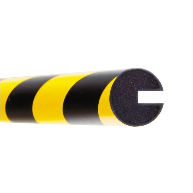 MORION profielstootrand rond Ø 40 mm 5000 mm geel/zwart