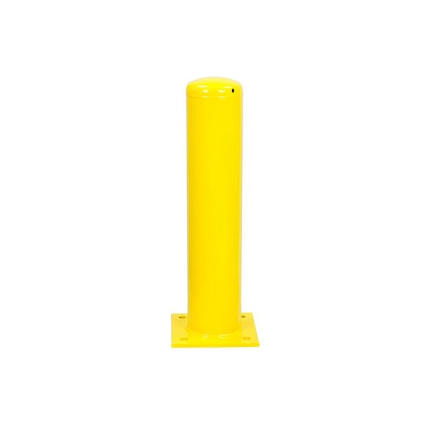 Afschermpaal op voetplaat 159x4,5x750mm Geel