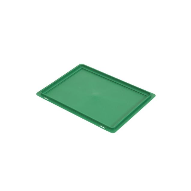 Oplegdeksel voor Euronorm krat 400x300mm groen