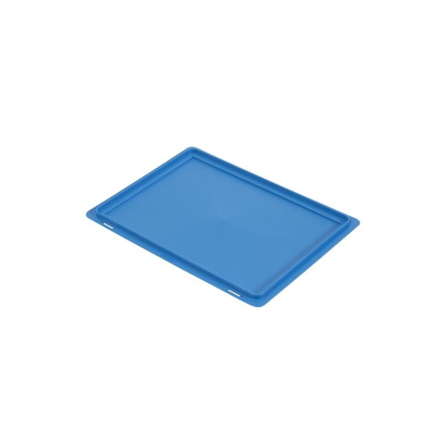 Oplegdeksel voor Euronorm krat 400x300mm blauw