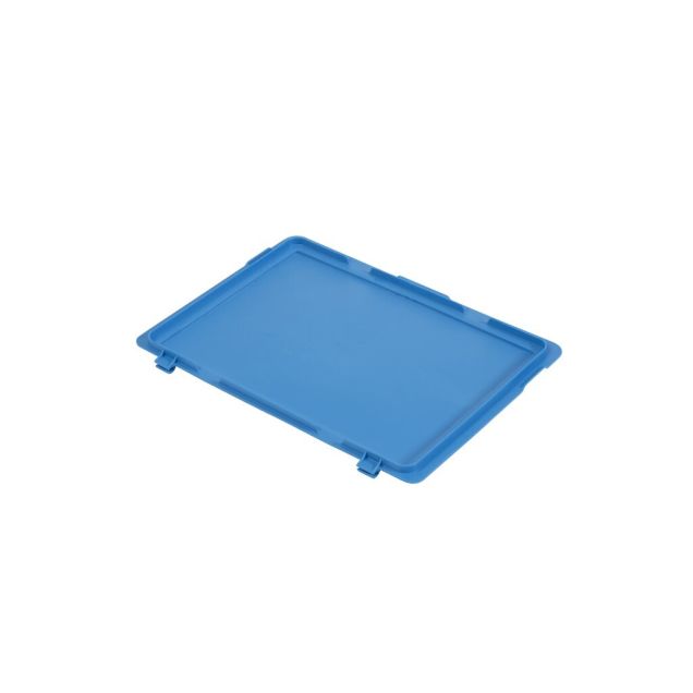 Scharnierdeksel voor Euronorm krat 400x300mm blauw