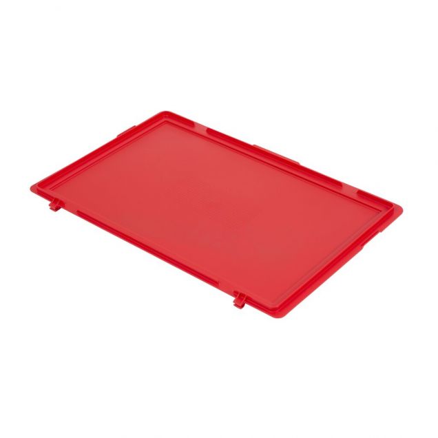 Scharnierdeksel voor Euronorm krat 600x400mm rood