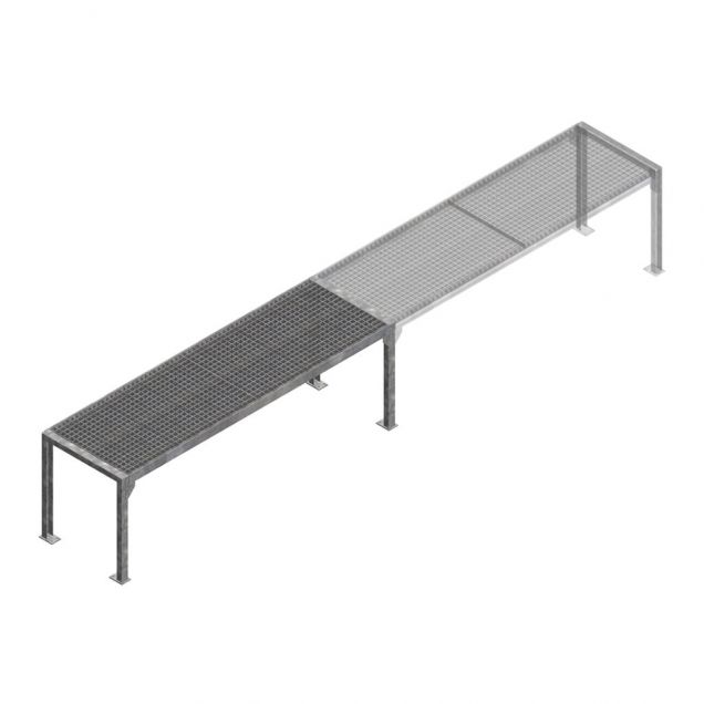 Modulair uitbreidbare laadtafel 2000x600x700 mm (bxdxh) beginsectie