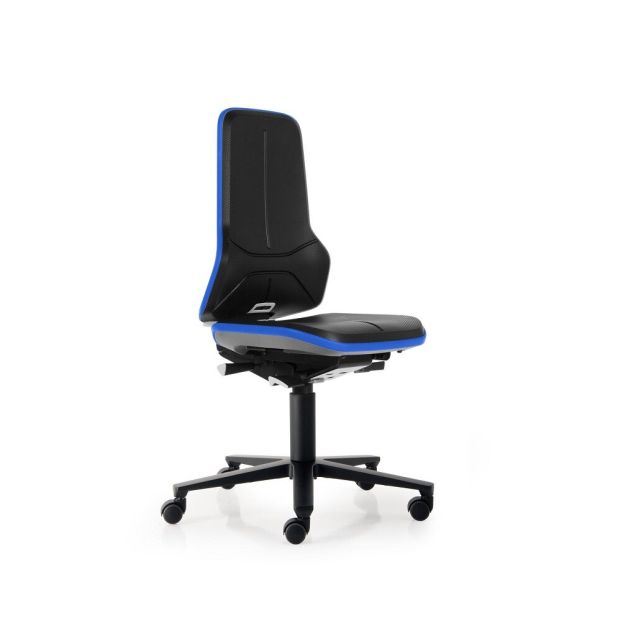 Bimos werkstoel Neon met wieltjes Blauw