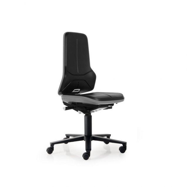 Bimos werkstoel Neon met wieltjes Grijs