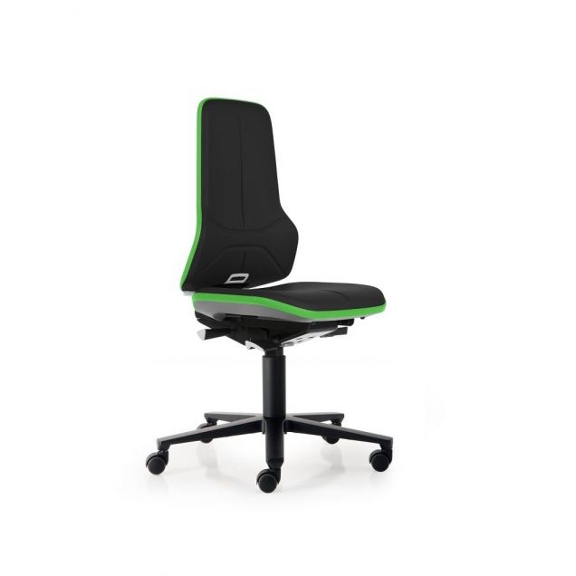 Bimos werkstoel Neon met wieltjes Groen