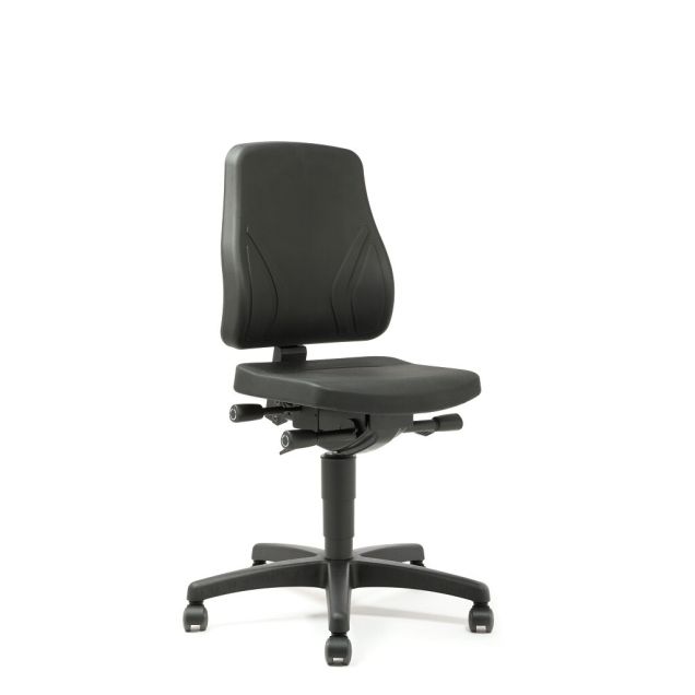 Bimos werkstoel All-in-One met wieltjes Zwart