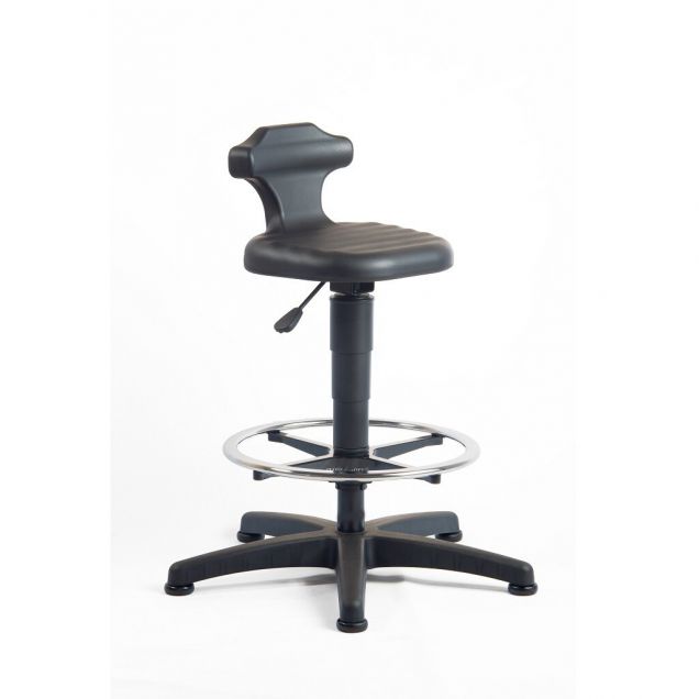 Bimo sta-hulp Flex met glijders en voetensteun Zwart