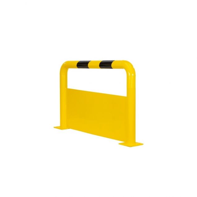 Beschermbeugel met onderplaat 1150x1000mm ø76mm Geel/zwart