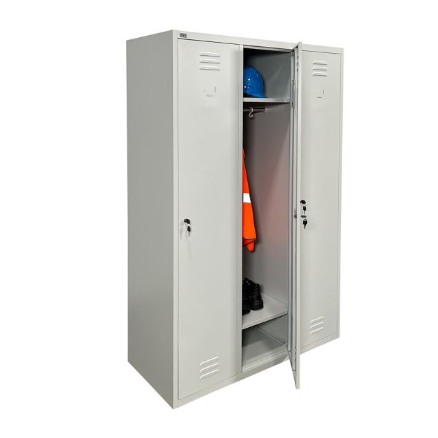 Garderobekast 3-deurs 1750x1170x500 mm (hxbxd) grijs