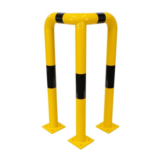 Hoekbeschermbeugel 490x490x1000mm ø76mm Geel/zwart