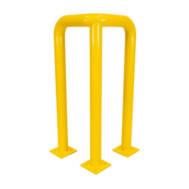 Hoekbeschermbeugel 490x490x1000mm ø76mm Geel