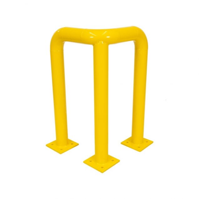 Hoekbeschermbeugel 490x490x750mm ø76mm Geel