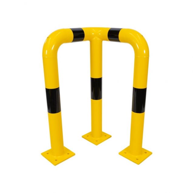 Hoekbeschermbeugel 490x490x750mm ø76mm Geel/zwart