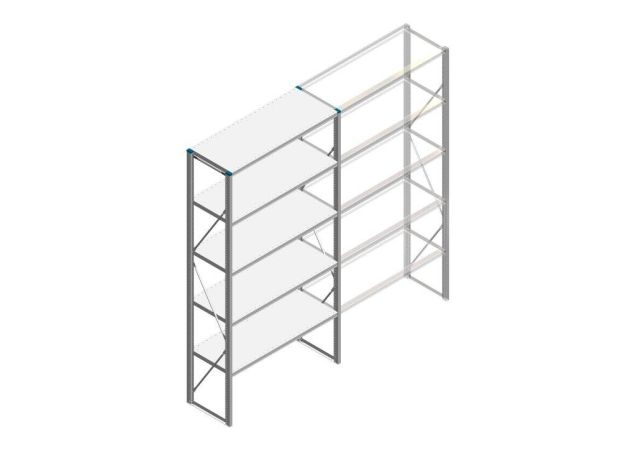 Beginsectie Nedcon SF Legbordstelling 2500x1270x500mm hxbxd 5 niveaus Metaal Verzinkt 60kg Enkel