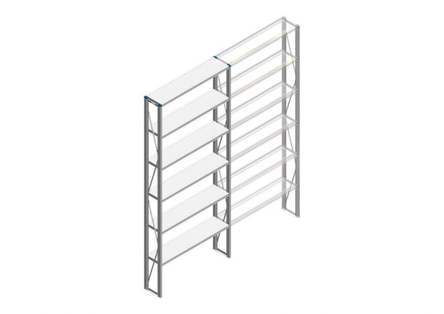 Beginsectie Nedcon SF Legbordstelling 3000x1270x300mm hxbxd 6 niveaus Metaal Verzinkt 70kg Enkel