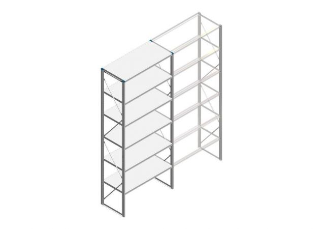 Beginsectie Nedcon SF Legbordstelling 3000x1270x600mm hxbxd 6 niveaus Metaal Verzinkt 60kg Enkel
