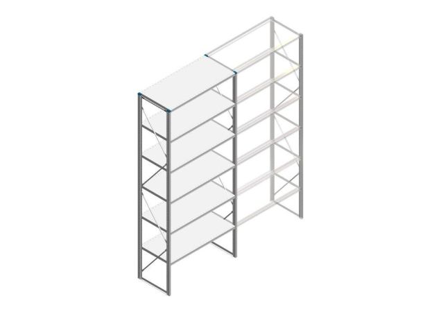 Beginsectie Nedcon SF Legbordstelling 3000x1270x600mm hxbxd 6 niveaus Metaal Verzinkt 60kg Enkel