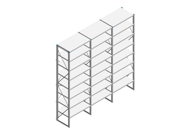 Voordeelrij Nedcon SF Legbordstelling 3000x3030x600mm hxbxd 8 niveaus Metaal Verzinkt 80kg Enkel