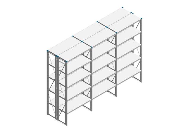 Voordeelrij Nedcon SF Legbordstelling 2200x3030x800mm hxbxd 5 niveaus Metaal Verzinkt 80kg Dubbel