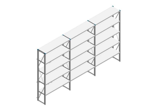Voordeelrij Nedcon SF Legbordstelling 2200x3930x400mm hxbxd 5 niveaus Metaal Verzinkt 65kg Enkel