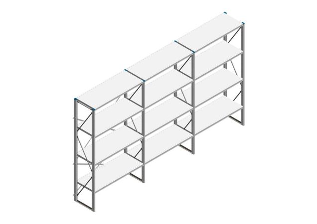 Voordeelrij Nedcon SF Legbordstelling 2200x3930x500mm hxbxd 4 niveaus Metaal Verzinkt 60kg Enkel