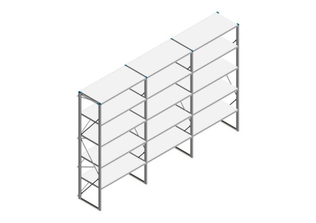 Voordeelrij Nedcon SF Legbordstelling 2500x3930x600mm hxbxd 5 niveaus Metaal Verzinkt 60kg Enkel