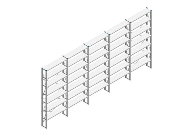 Voordeelrij Nedcon SF Legbordstelling 3000x6530x300mm hxbxd 7 niveaus Metaal Verzinkt 70kg Enkel