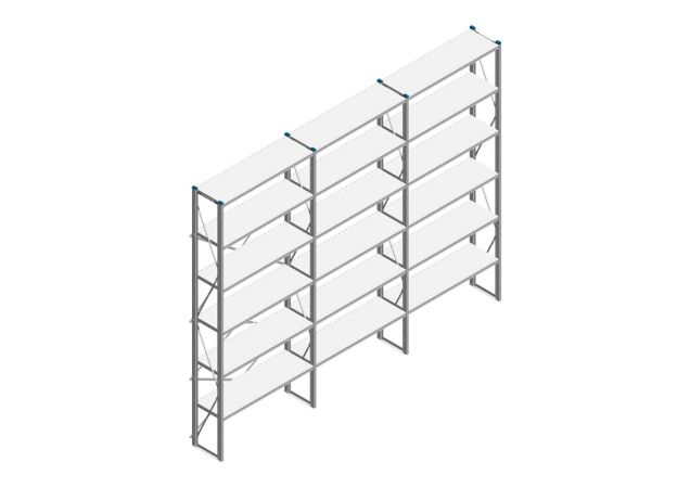 Voordeelrij Nedcon SF Legbordstelling 3000x3930x400mm hxbxd 6 niveaus Metaal Verzinkt 65kg Enkel