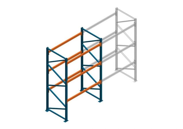 Beginsectie Nedcon Palletstelling 3000x1825x1100mm hxbxd CC09040/1006820 3niveaus 2750kg/niv