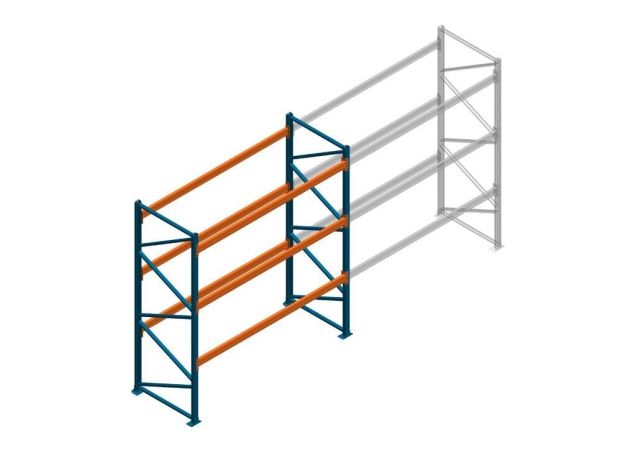 Beginsectie Nedcon Palletstelling 3000x2700x1100mm hxbxd CC11040/1006820 3niveaus 2500kg/niv