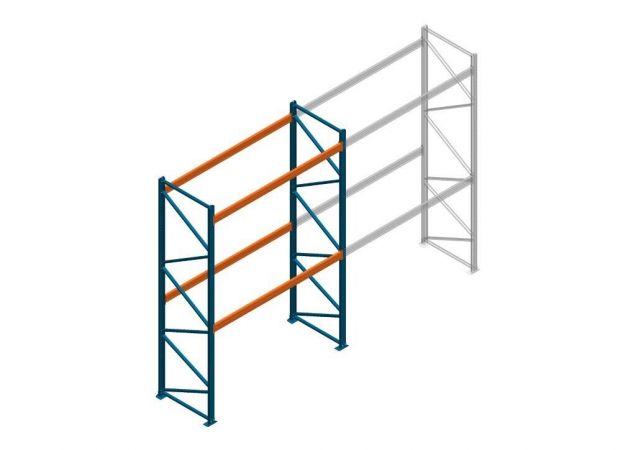 Beginsectie Nedcon Palletstelling 4000x2700x1100mm hxbxd CC13040/1006820 2niveaus 3150kg/niv