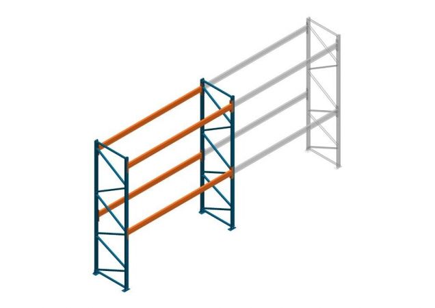 Beginsectie Nedcon Palletstelling 4000x3600x1100mm hxbxd CC15050/1006820 2niveaus 3850kg/niv
