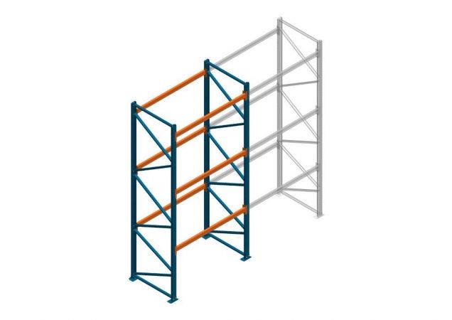 Beginsectie Nedcon Palletstelling 4000x1825x1100mm hxbxd CC09040/1006820 3niveaus 2750kg/niv
