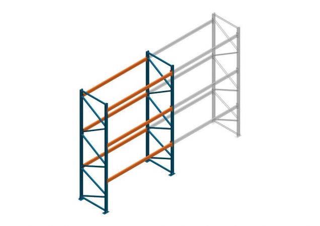 Beginsectie Nedcon Palletstelling 4000x2700x1100mm hxbxd CC09040/1006820 3niveaus 2000kg/niv