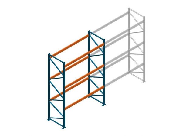 Beginsectie Nedcon Palletstelling 4000x2700x1100mm hxbxd CC13040/1006820 3niveaus 3150kg/niv