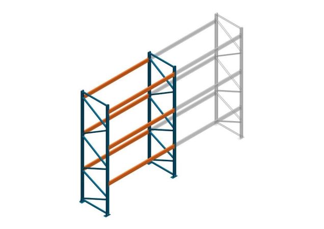 Beginsectie Nedcon Palletstelling 4000x2700x1100mm hxbxd CC13040/1006820 3niveaus 3150kg/niv