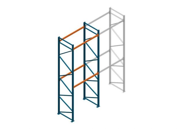 Beginsectie Nedcon Palletstelling 4500x1825x1100mm hxbxd CC09040/1006820 2niveaus 2750kg/niv