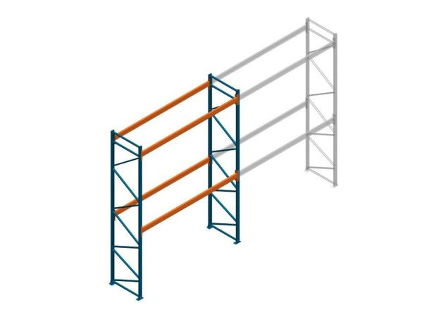 Beginsectie Nedcon Palletstelling 4500x3600x1100mm hxbxd CC13050/1006820 2niveaus 2650kg/niv