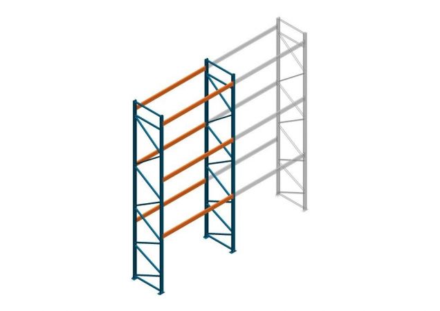 Beginsectie Nedcon Palletstelling 6000x2700x1100mm hxbxd CC11040/1006820 3niveaus 2500kg/niv