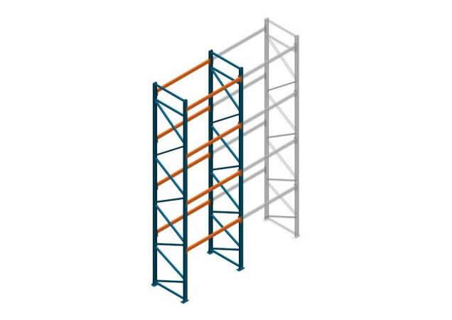 Beginsectie Nedcon Palletstelling 6000x1825x1100mm hxbxd CC09040/1006820 4niveaus 2750kg/niv