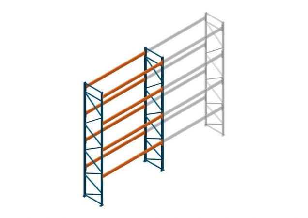 Beginsectie Nedcon Palletstelling 6000x3600x1100mm hxbxd CC13050/1006820 4niveaus 2650kg/niv