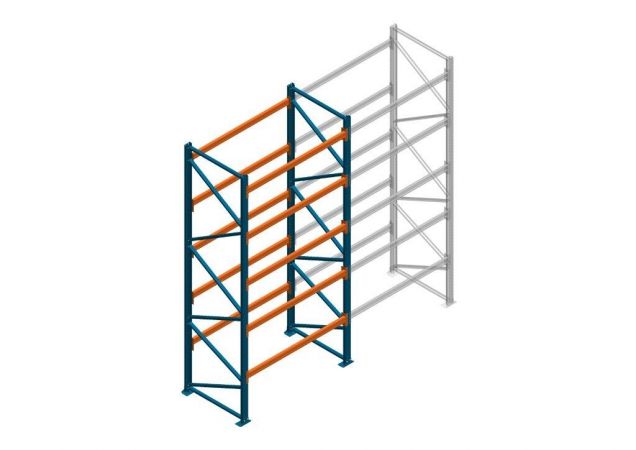 Beginsectie Nedcon Palletstelling 4000x1825x1100mm hxbxd CC09040/1007825 5niveaus 2750kg/niv