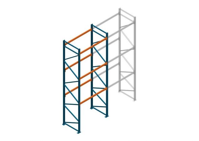 Beginsectie Nedcon Palletstelling 5000x1825x1100mm hxbxd CC09040/1007825 3niveaus 2750kg/niv
