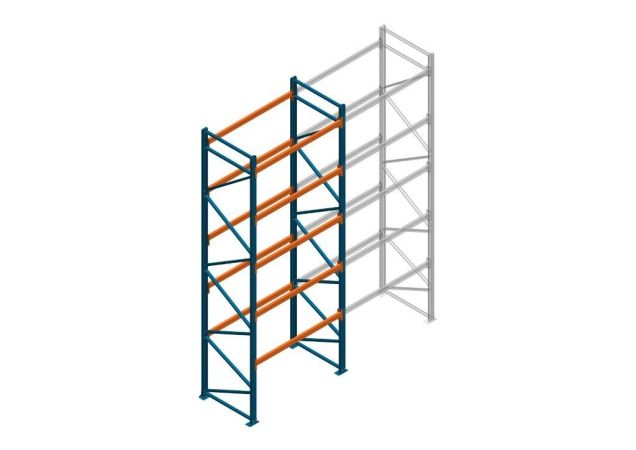 Beginsectie Nedcon Palletstelling 5000x1825x1100mm hxbxd CC09040/1007825 5niveaus 2750kg/niv